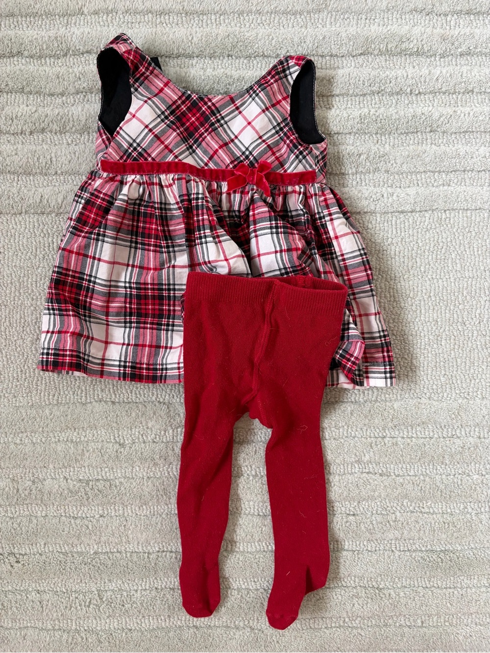 Baby Girl Holiday Dress + Tights 6 months